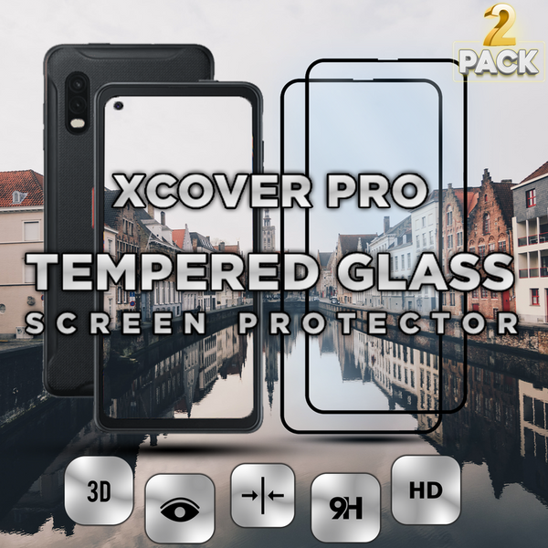 2 Pack Samsung Xcover Pro- Härdat glas 9H - Super kvalitet 3D